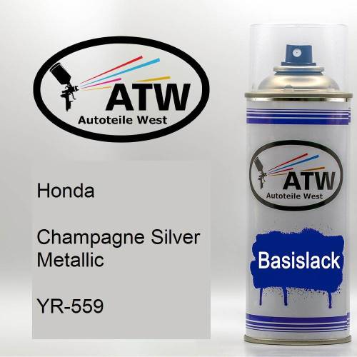 Honda, Champagne Silver Metallic, YR-559: 400ml Sprühdose, von ATW Autoteile West.